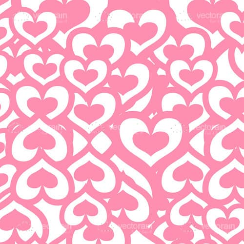 Retro Pink Hearts background